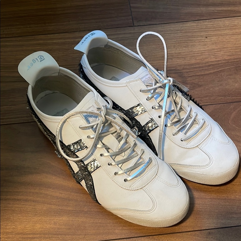 Onitsuka Tiger by Asics White and Black Minimalist Sneakers